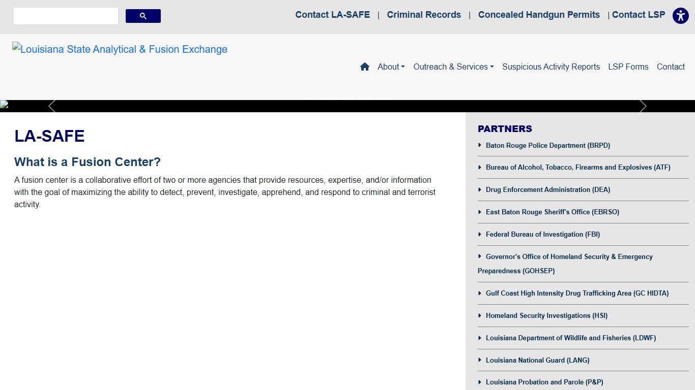 Home - Louisiana State Analytical & Fusion Exchange